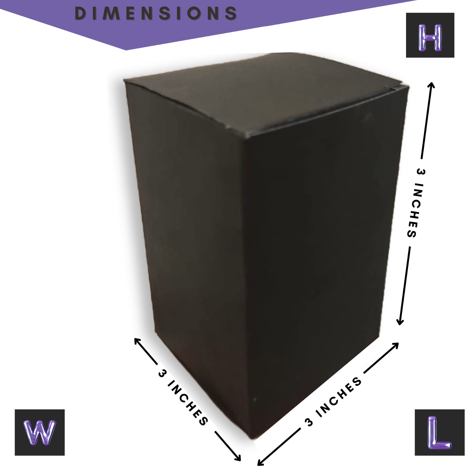 QTY- 25 Black Plain Card Boxes – Choose Sizes- Art /Craft or Product Packaging