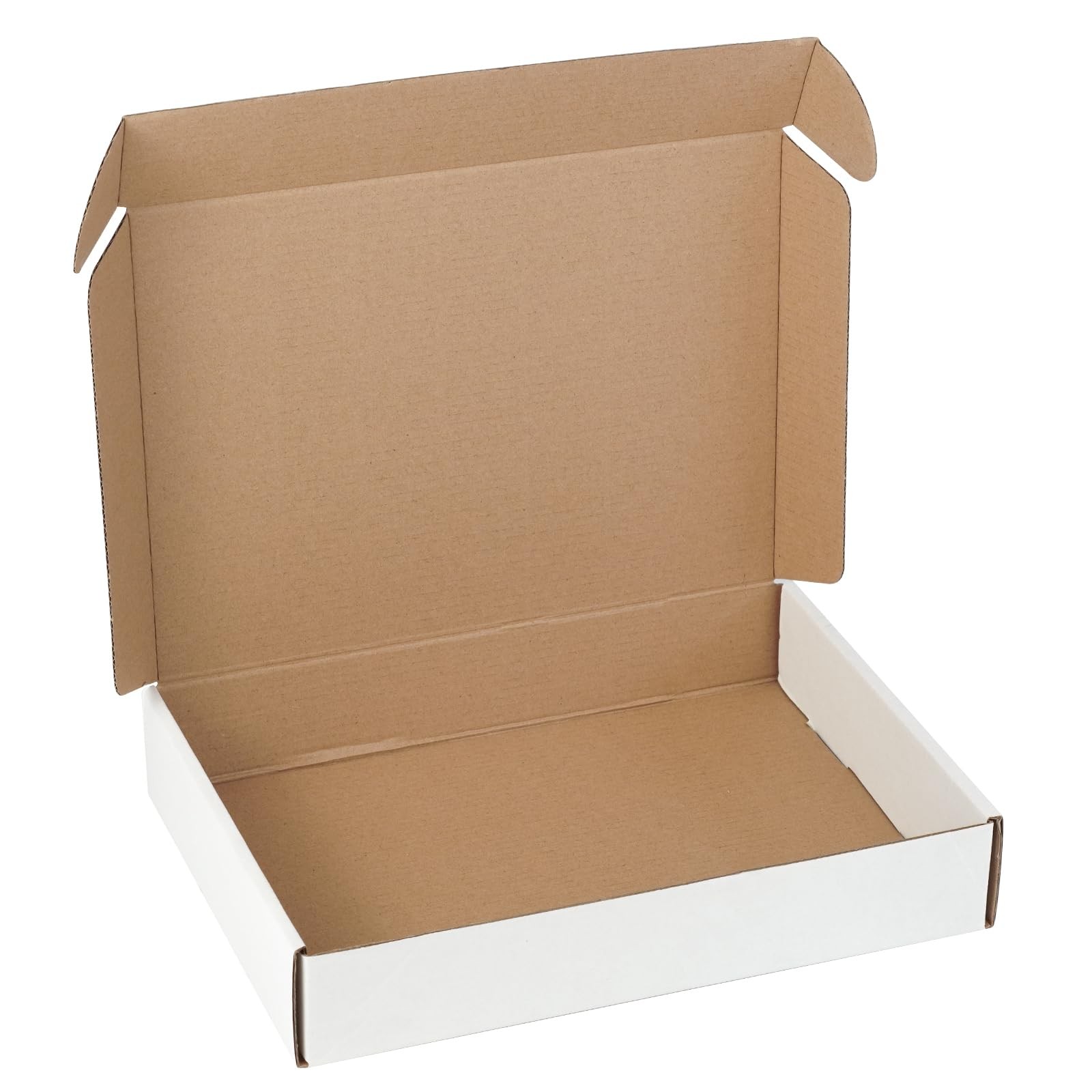 11x8x2 Inch Shipping Boxes Set 5 PCS White Corrugated Cardboard Box Mailer