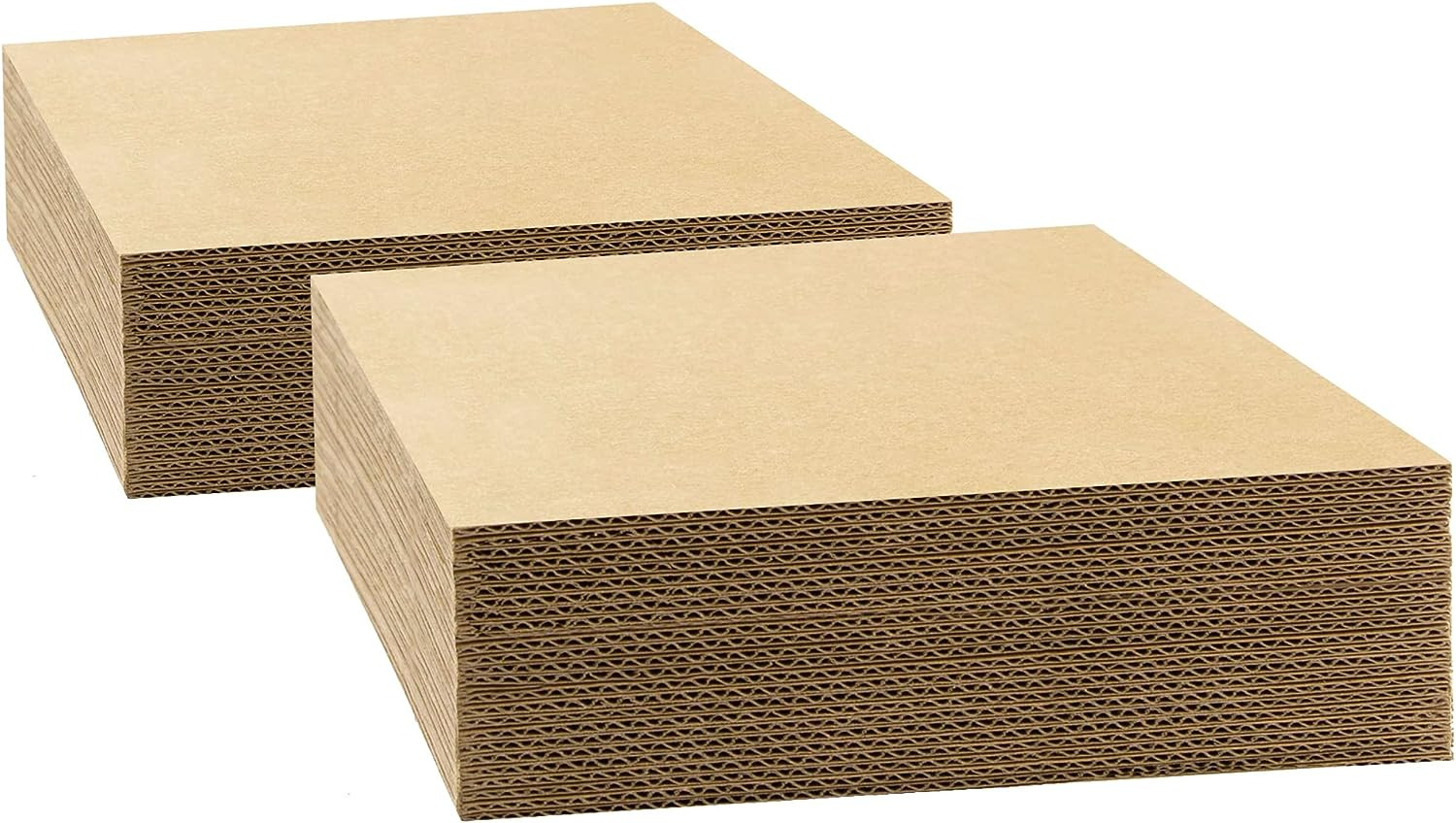 Brown (1/8″ Thick)” Corrugated Cardboard Sheets Pack Flat Cardboard Layer Pads