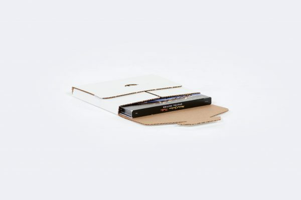100 – 7 1/2×5 3/8×1 3/16″ DVD Case Corrugated Mailer – Holds 1 DVD White