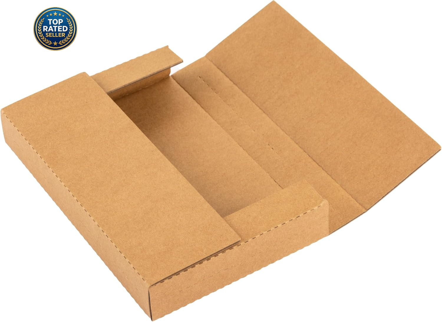 9X6X1.3 Inch Shipping Boxes with Fragile Stickers, Brown, 25-Pack | CD, DVD, Boo
