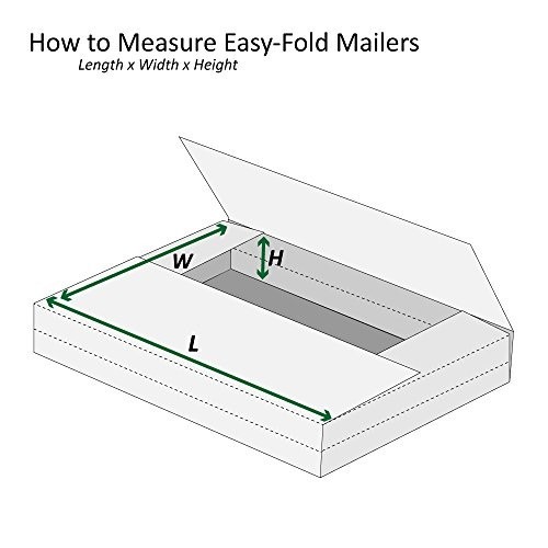 BFML28221 Jumbo White Fold-Over Cardboard Mailers, 28 x 22 x 1/4 Inches, Easy