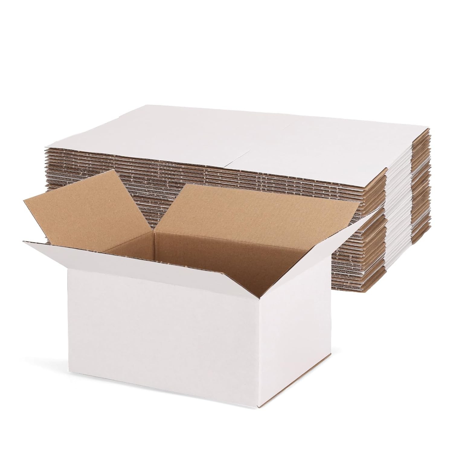8x6x4 Shipping Boxes 30 Pack White Small Corrugated Cardboard Packing Boxes