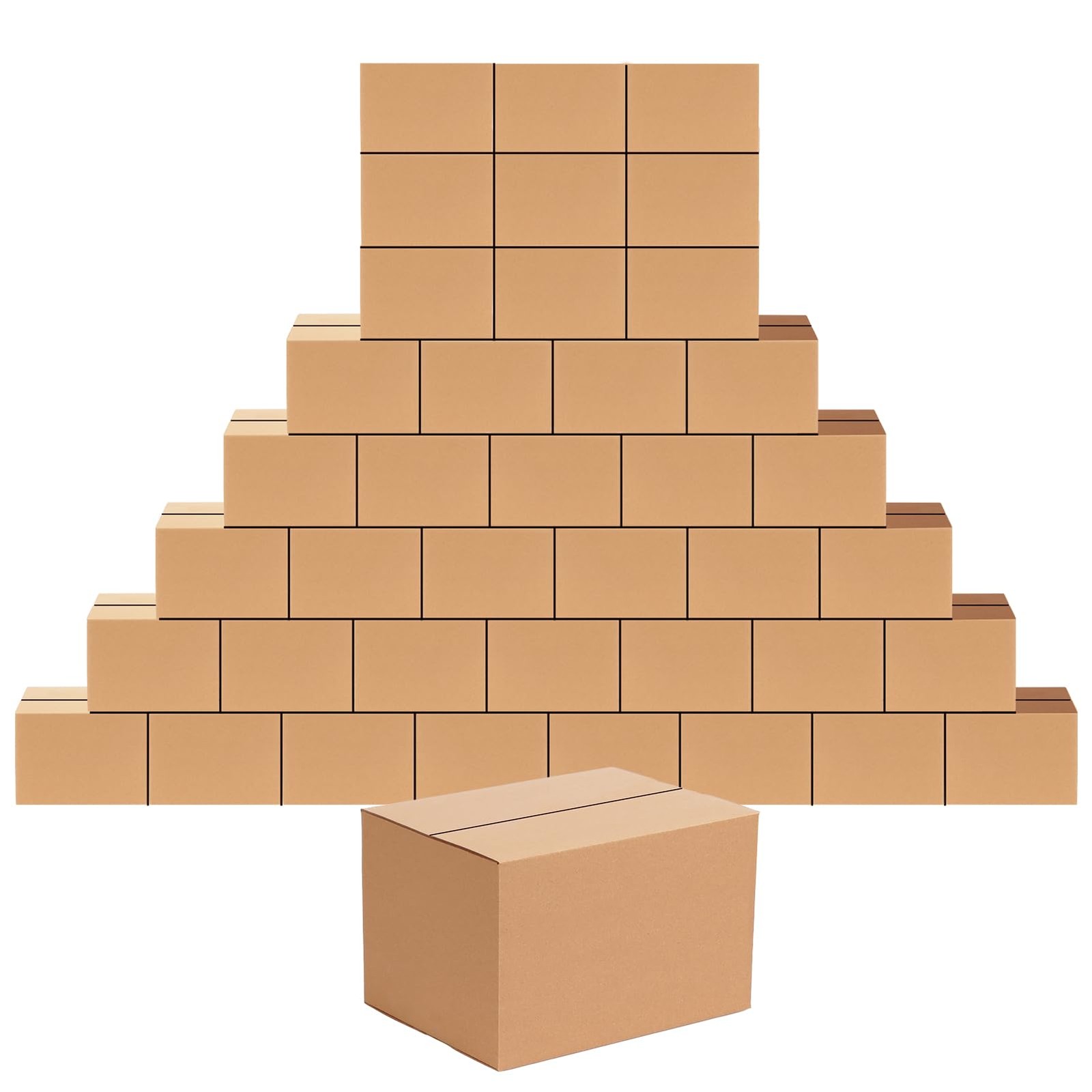 40 Pack 8x6x6 inches Shipping Boxes Corrugated Cardboard Boxes for Packing, M…
