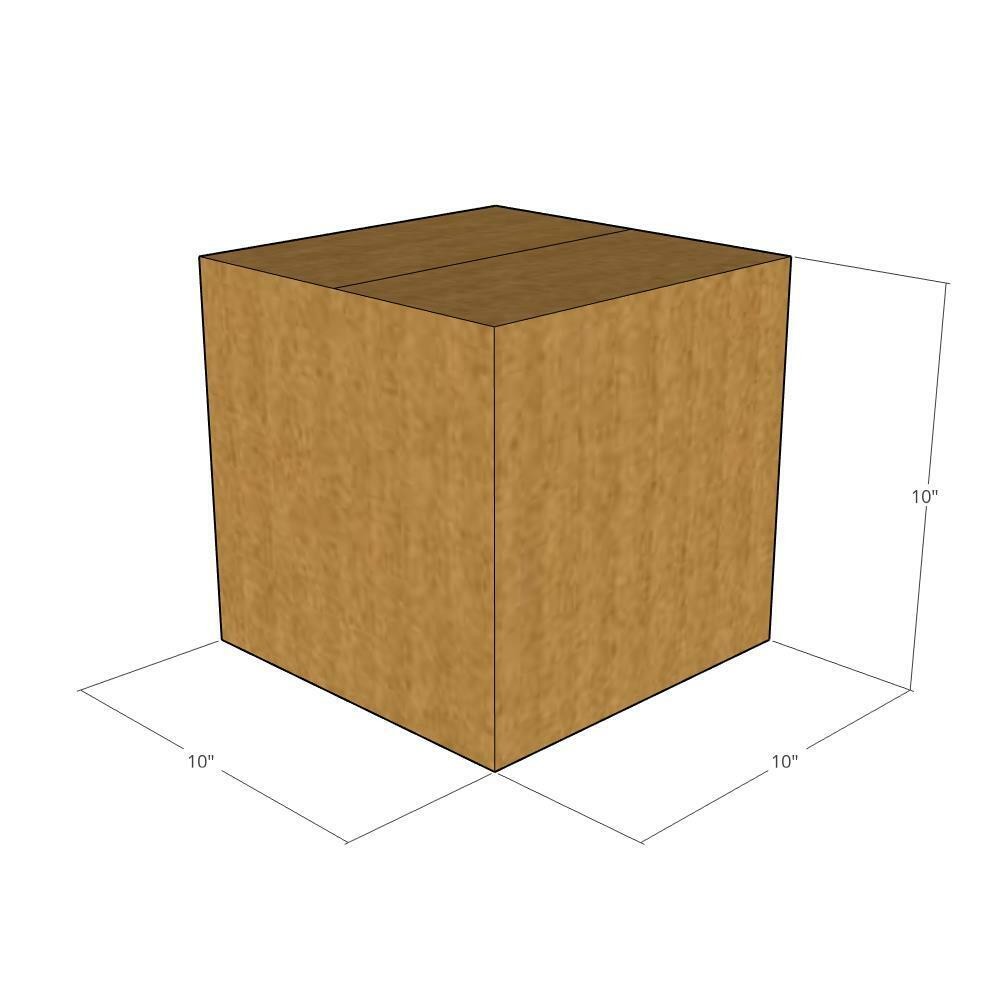 10x10x10 Corrugated Shipping Boxes 32 ECT Single-Wall, 50/Pack