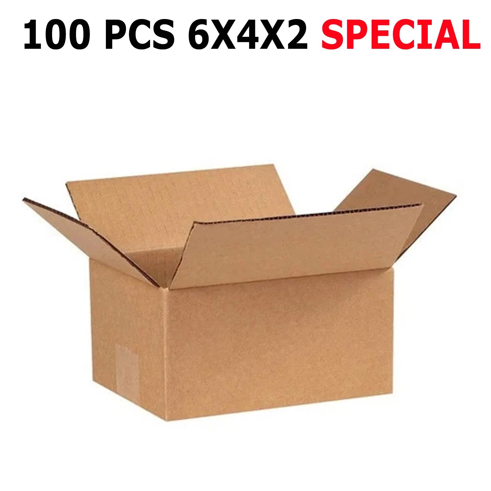 100 Pcs Box 6″x4″x2″ Cardboard Packing Mailer Shipping Boxes Corrugated Carton