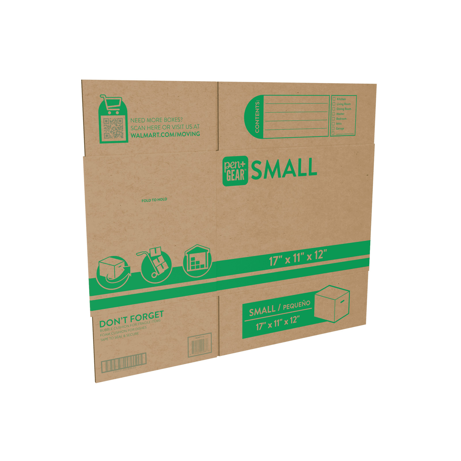 (25 pack) Pen+Gear Small Moving Boxes, 17 in. L x 11 in. W x 12.25 in. H,New
