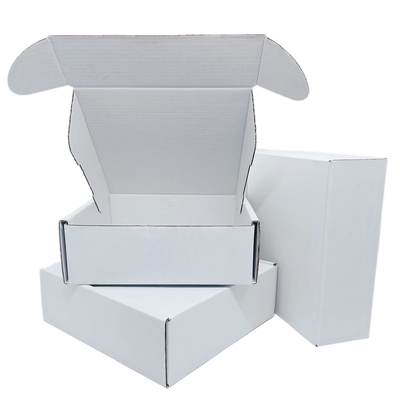 White Shipping Boxes 6x6x2in 50 Pack Corrugated Mailer Storage Packaging Boxes