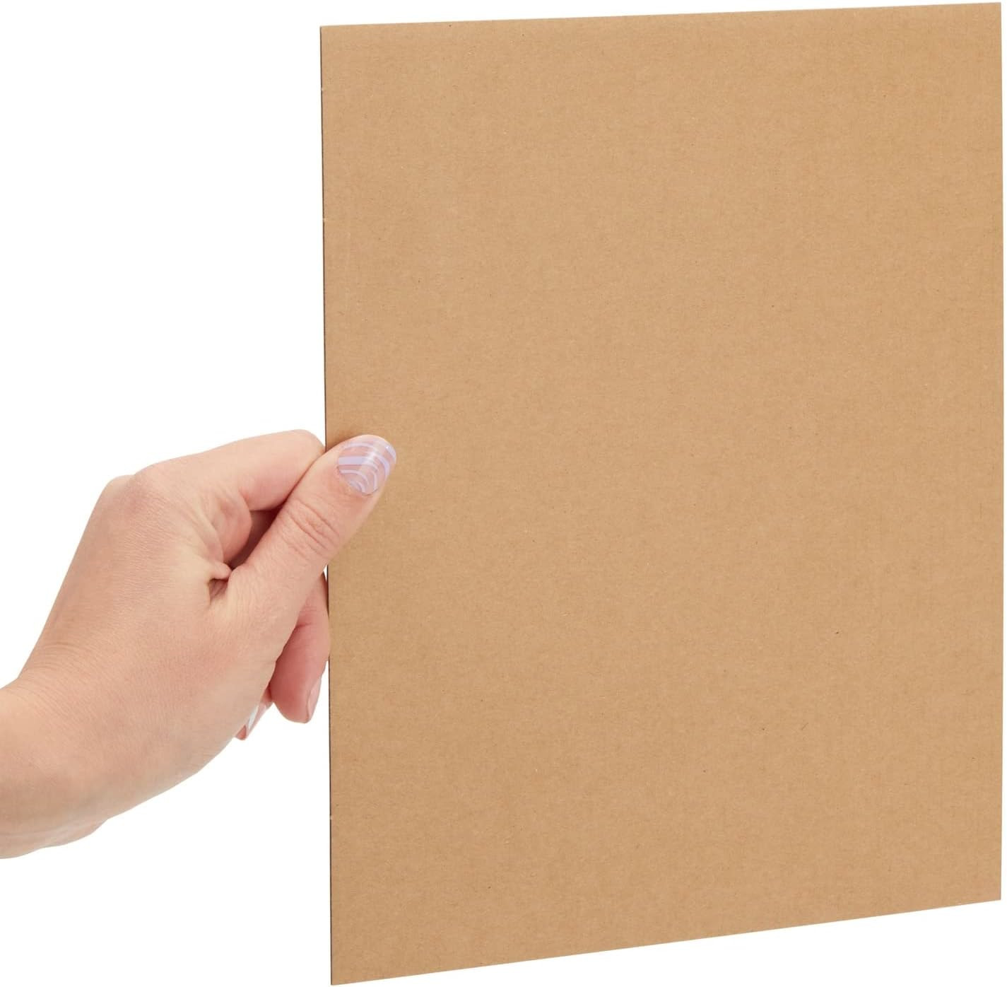 25 Pack Corrugated Cardboard Sheets, 8X10 Flat Card Boards Inserts for Crafts,