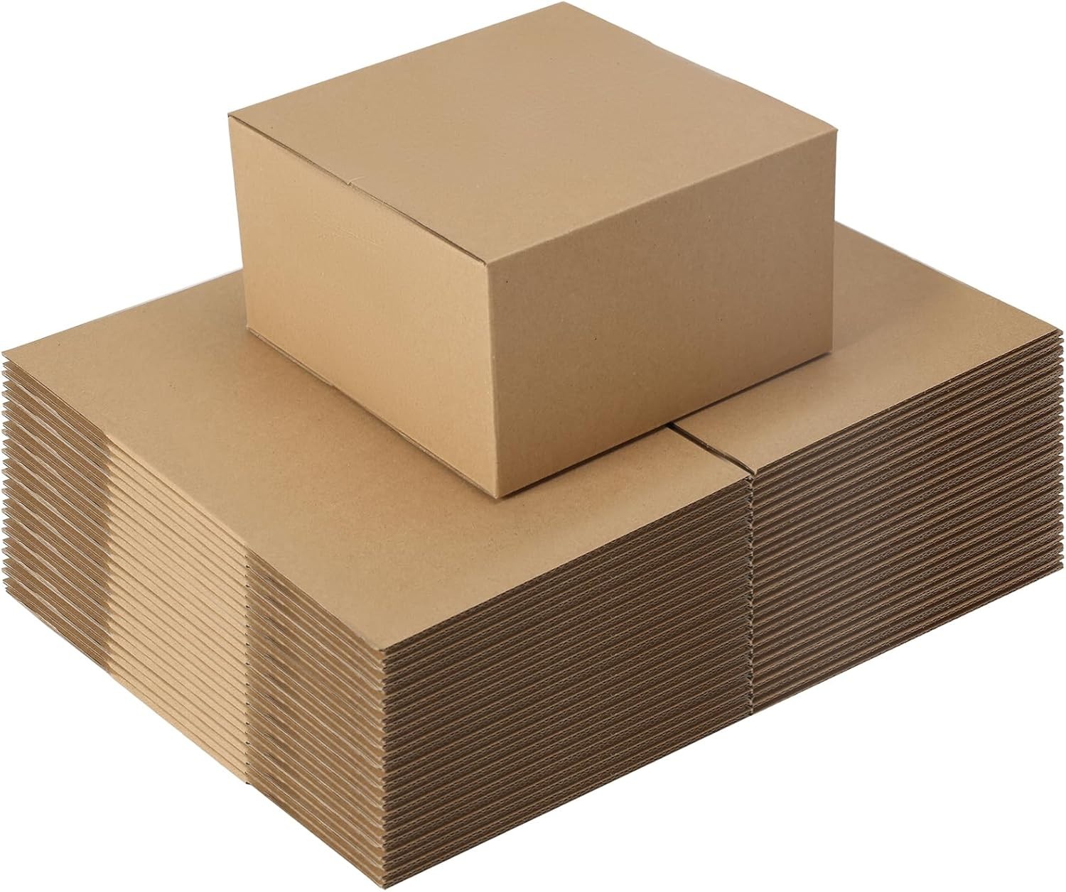 6x6x4 Shipping Box set of 40, Kraft Business Corrugated Box Mailers for Packa…