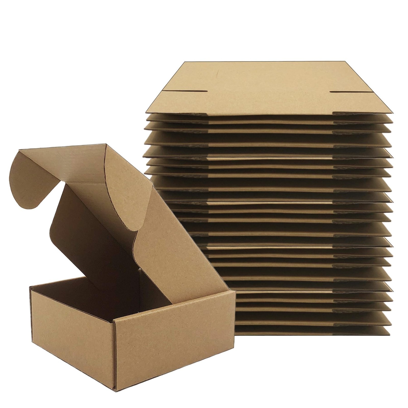 5x5x2 Shipping Boxes Set of 25 Corrugated Cardboard Mailer Boxes