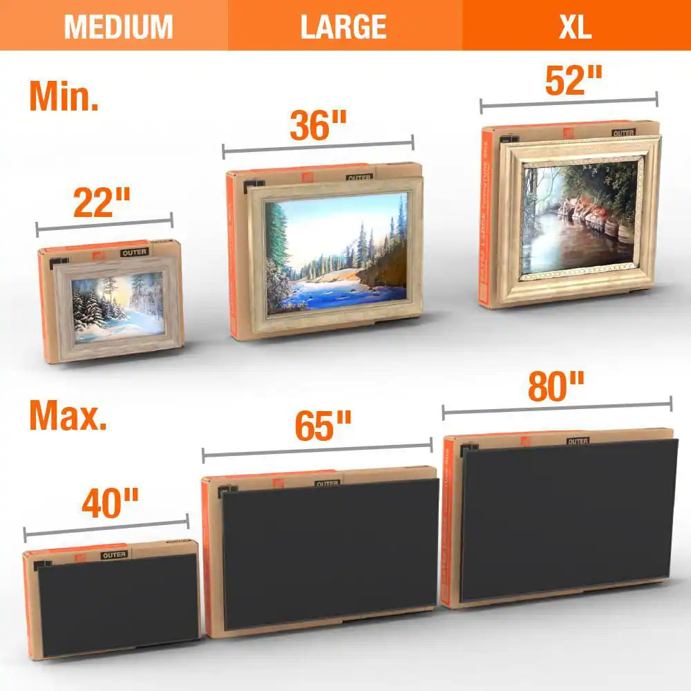 Heavy Duty Medium Adjustable TV, Picture, and Mirror Moving Box (4 Pack)