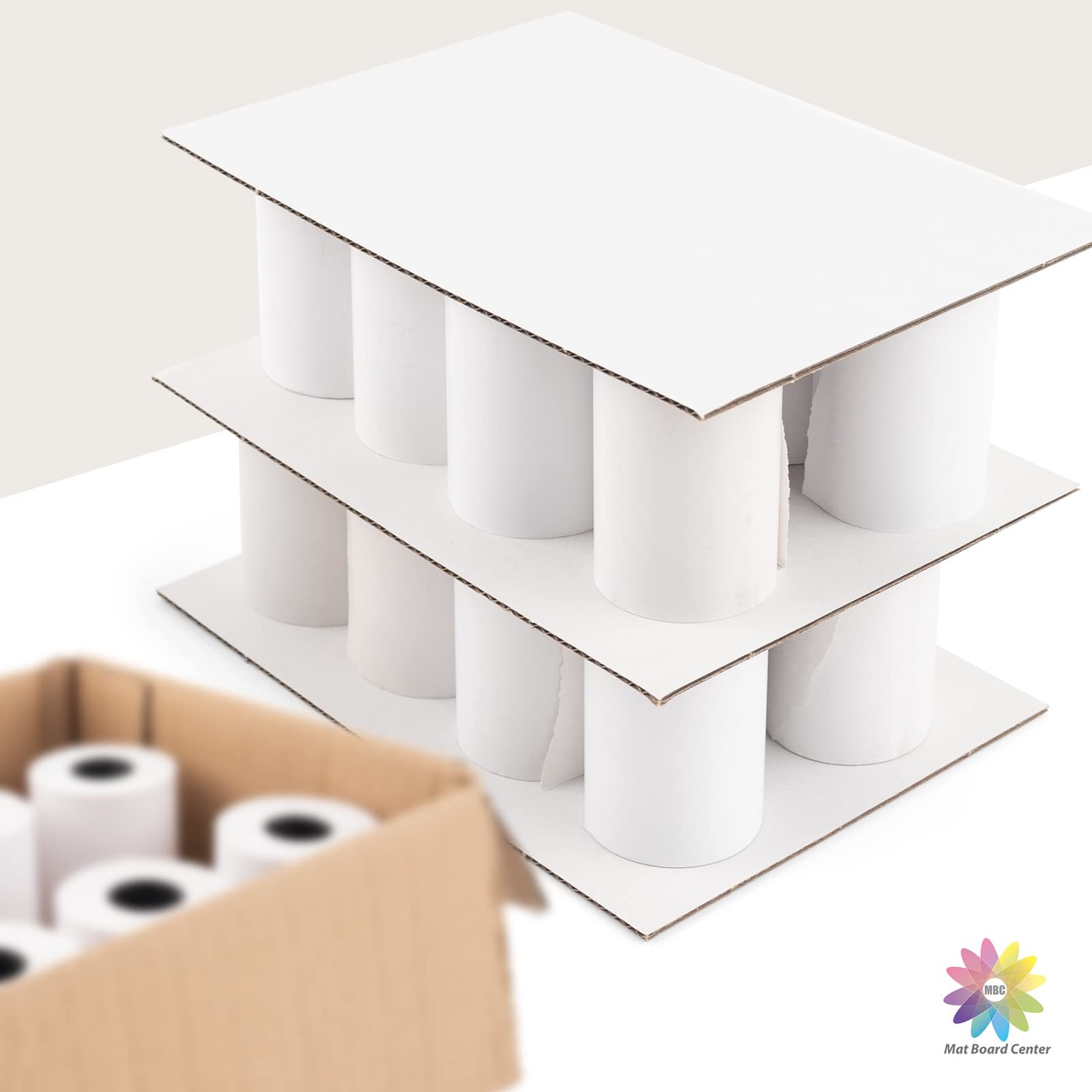 25 PCS 16×20 Inch Corrugated Cardboard Sheets 1/8 Thick White Flat Inserts