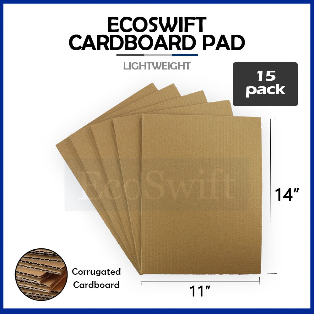 15 11 x 14 EcoSwift Corrugated Cardboard Pads Inserts Sheet 23 ECT 1/8″ Thick