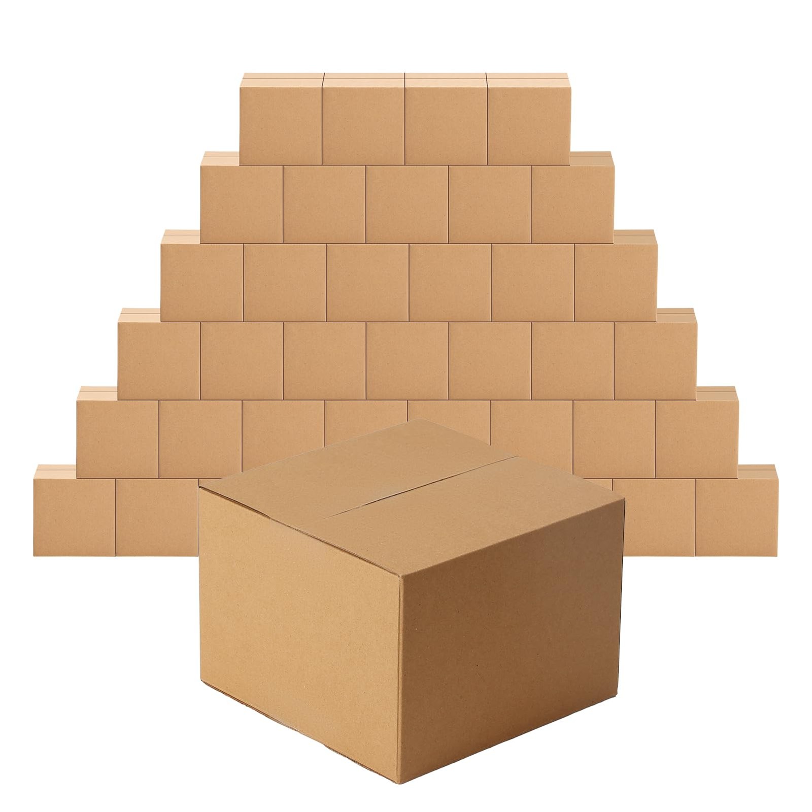 40-Pack 7x7x5 inch Brown Corrugated Cardboard Shipping Boxes for Packing