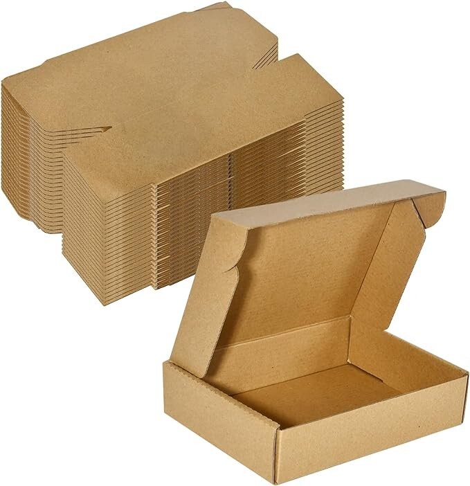 6x4x2.7 Inches shipping boxes,Kraft Paper Airplane Boxes – Pack of 50