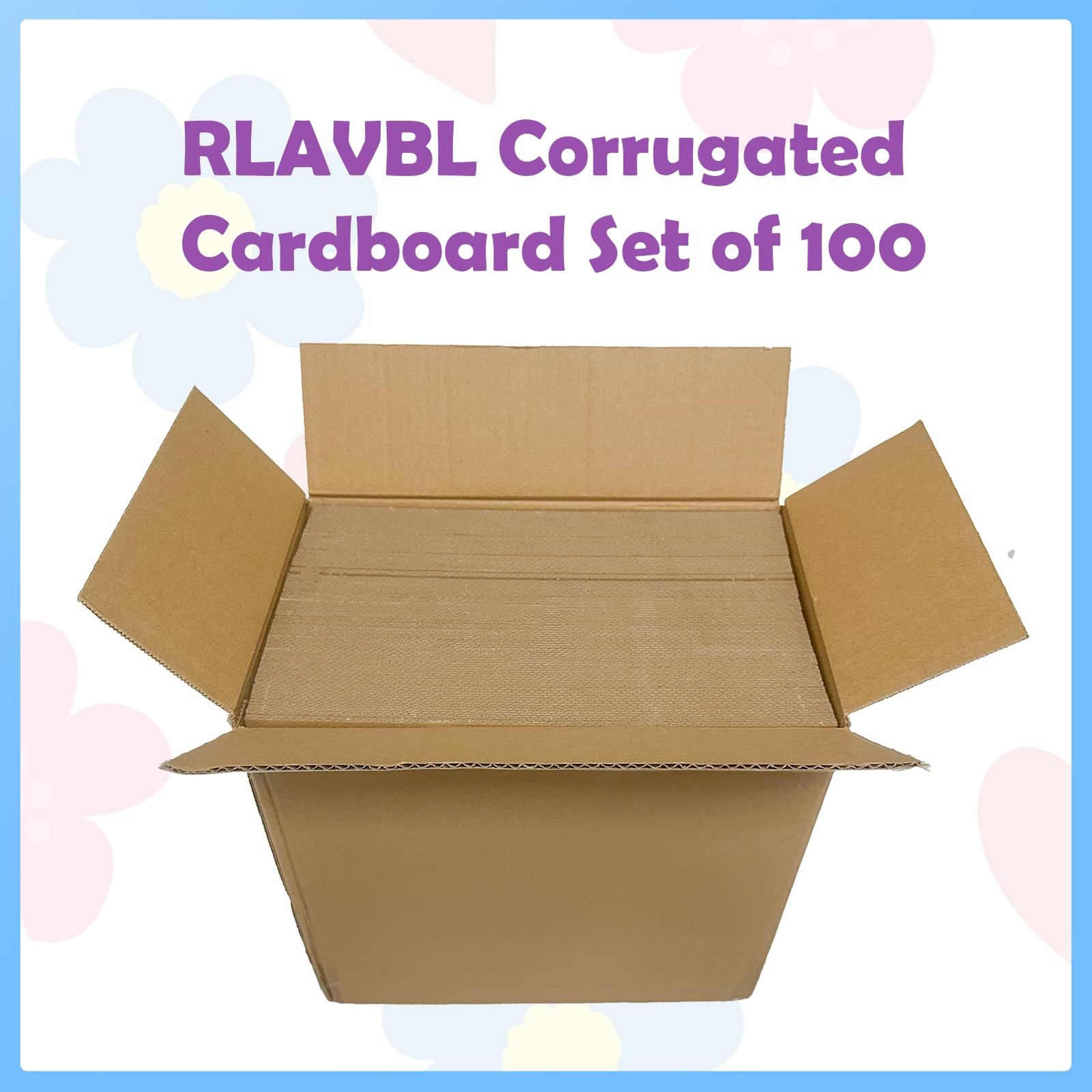 100 Pack 12×12 Inch Corrugated #Cardboard Sheets Flat Inserts & Shipping Kraft