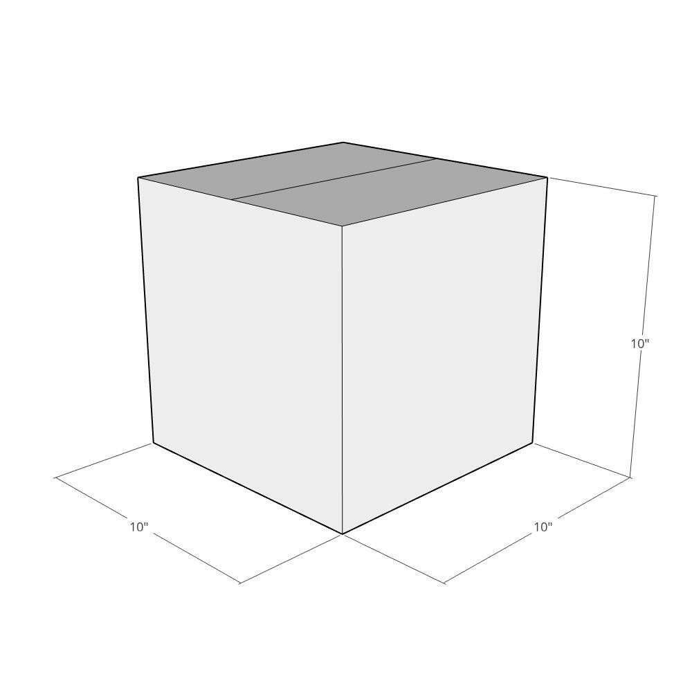 10x10x10 White Corrugated Shipping Boxes 32 ECT Single-Wall, 175/Pack
