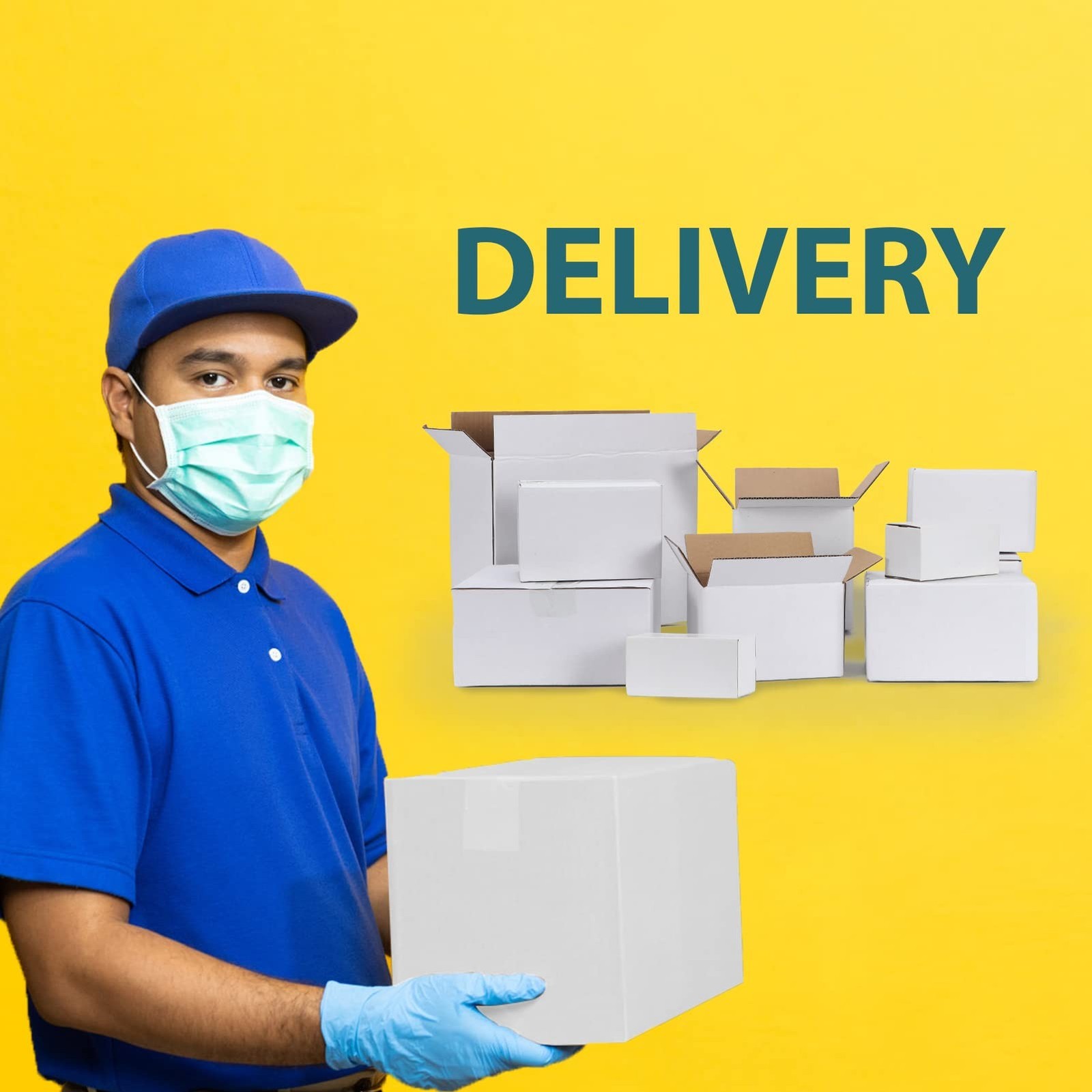 Calenzana 8x6x6 Shipping Boxes Set of 40, White Corrugated Cardboard Box for …