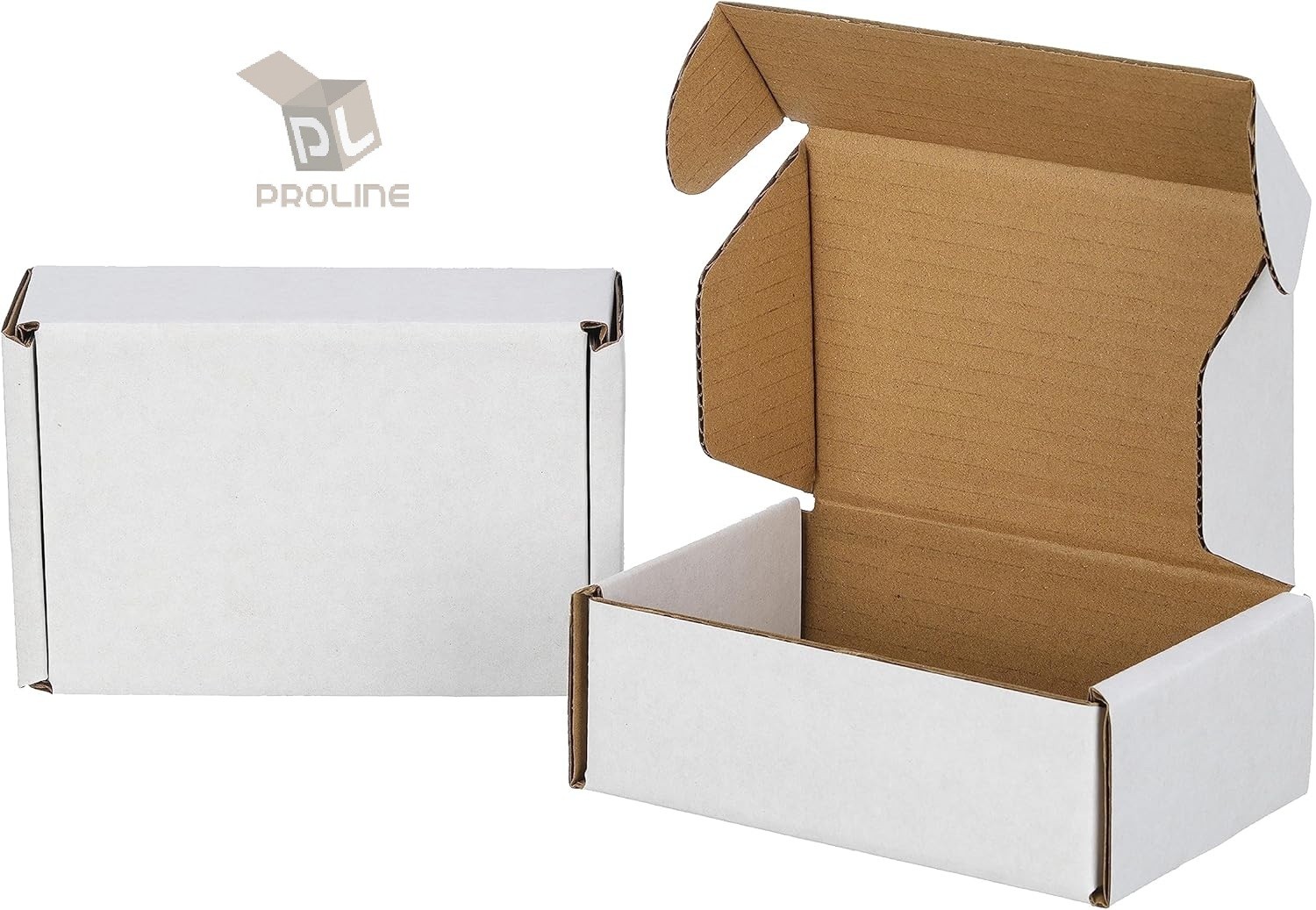 25 Pack 6x4x2 White Corrugated Shipping Mailer Packing Box Boxes 6″ x 4″ x 2″