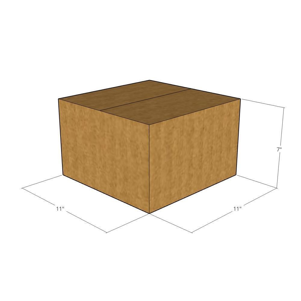 11x11x7 Corrugated Shipping Boxes 32 ECT Single-Wall, 10/Pack