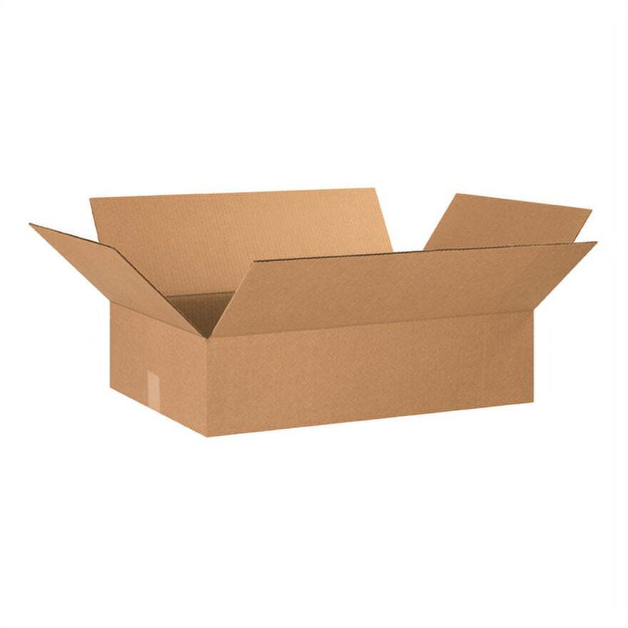 24 x 16 x 6″ Flat Corrugated Boxes, ECT-32 Brown Shipping/Moving Boxes 20/Bundle