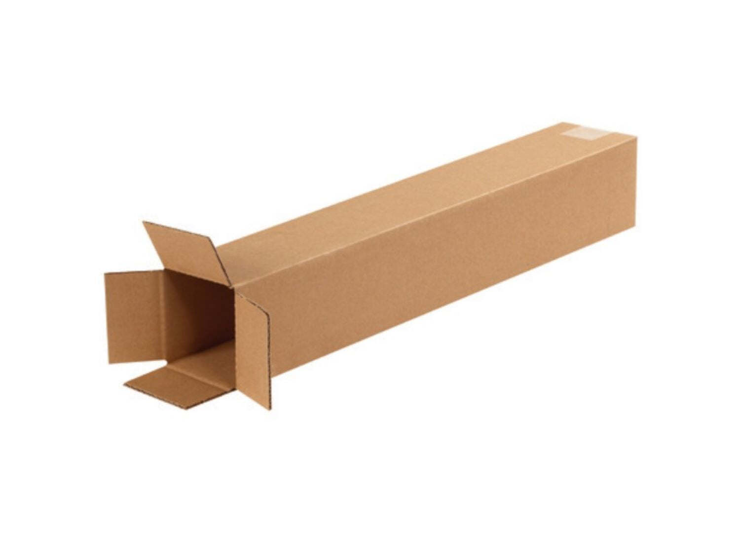 50 Tall Kraft Cardboard Boxes 4x4x24 Mailing Packing Shipping Corrugated Box