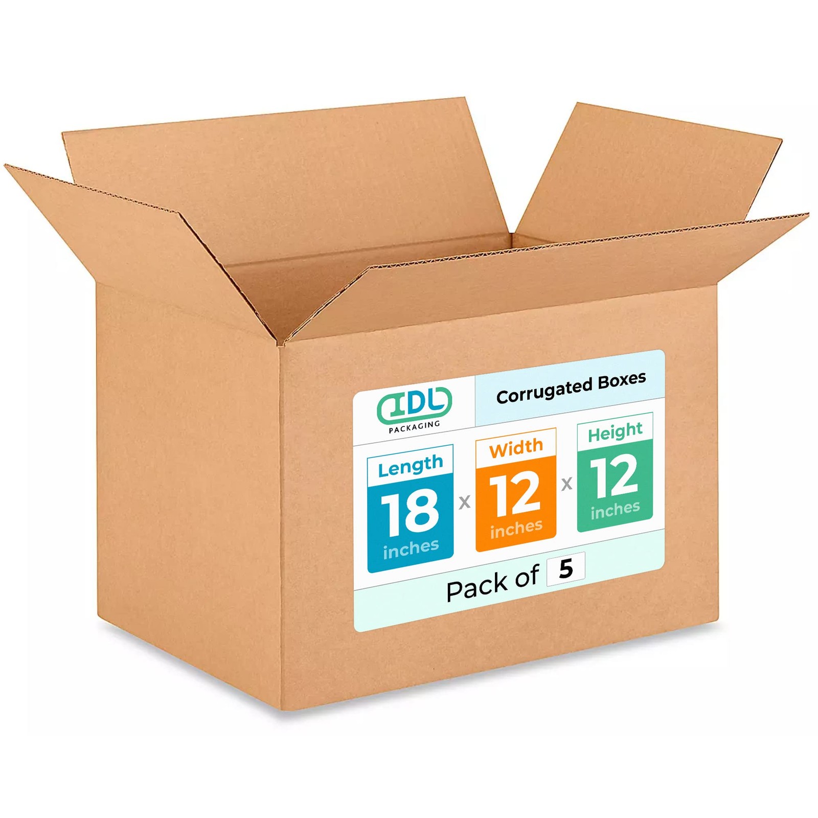 Medium Shipping & Moving Boxes 18 x 12 x 12 inches (5-Pack) – Extra Strength …