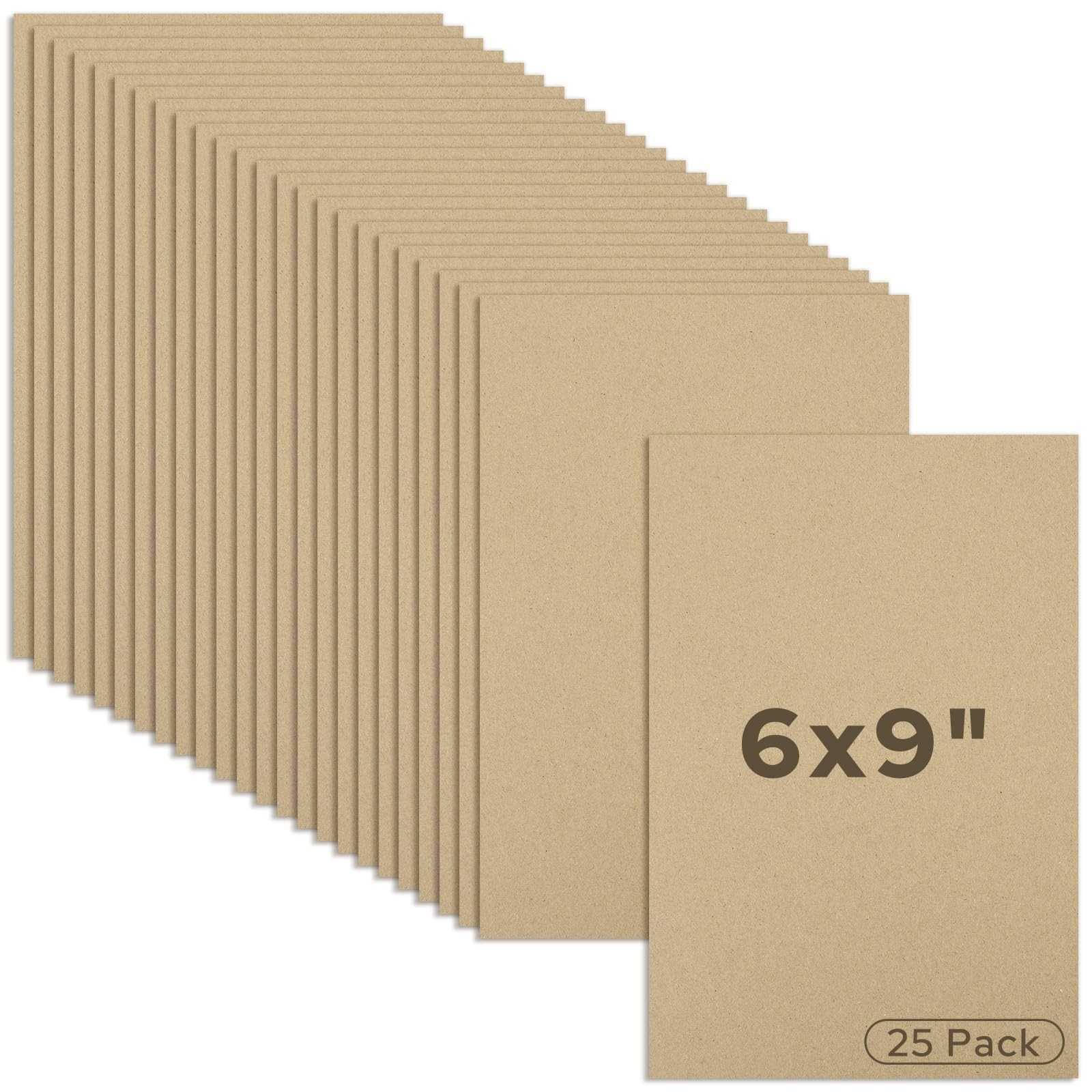 25 Pack Brown 6×9 In Corrugated Cardboard Sheets 1/8 Thick Packing Pads
