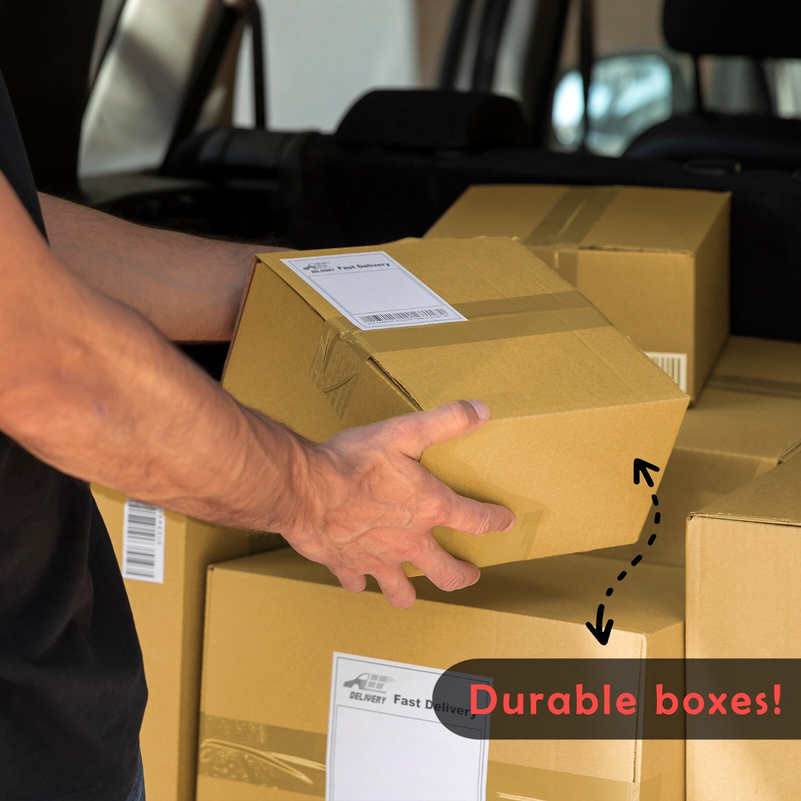 100pcs-6x4x4 Cardboard Paper Boxes Mailing Packing Shipping Box-Economic Grade