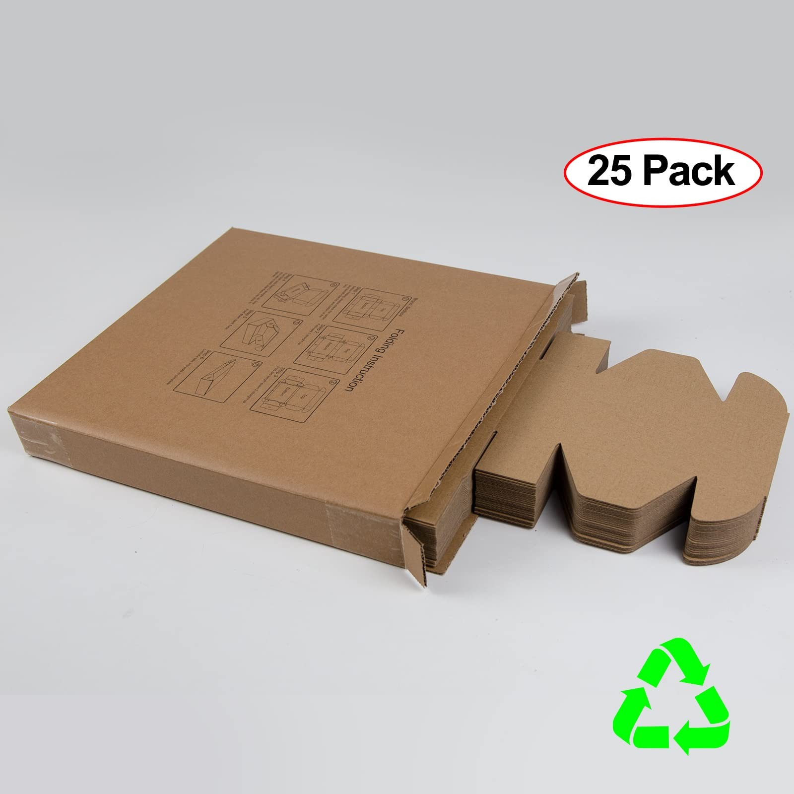 4x4x2 Inches Shipping Boxes Pack of 25, Brown Corrugated Cardboard Boxes for …