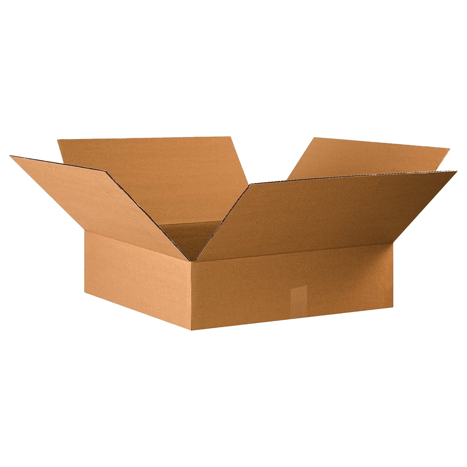22x22x6 Flat Corrugated Boxes, Flat, 22L x 22W x 6H, Pack of 15 | Shipping, P…