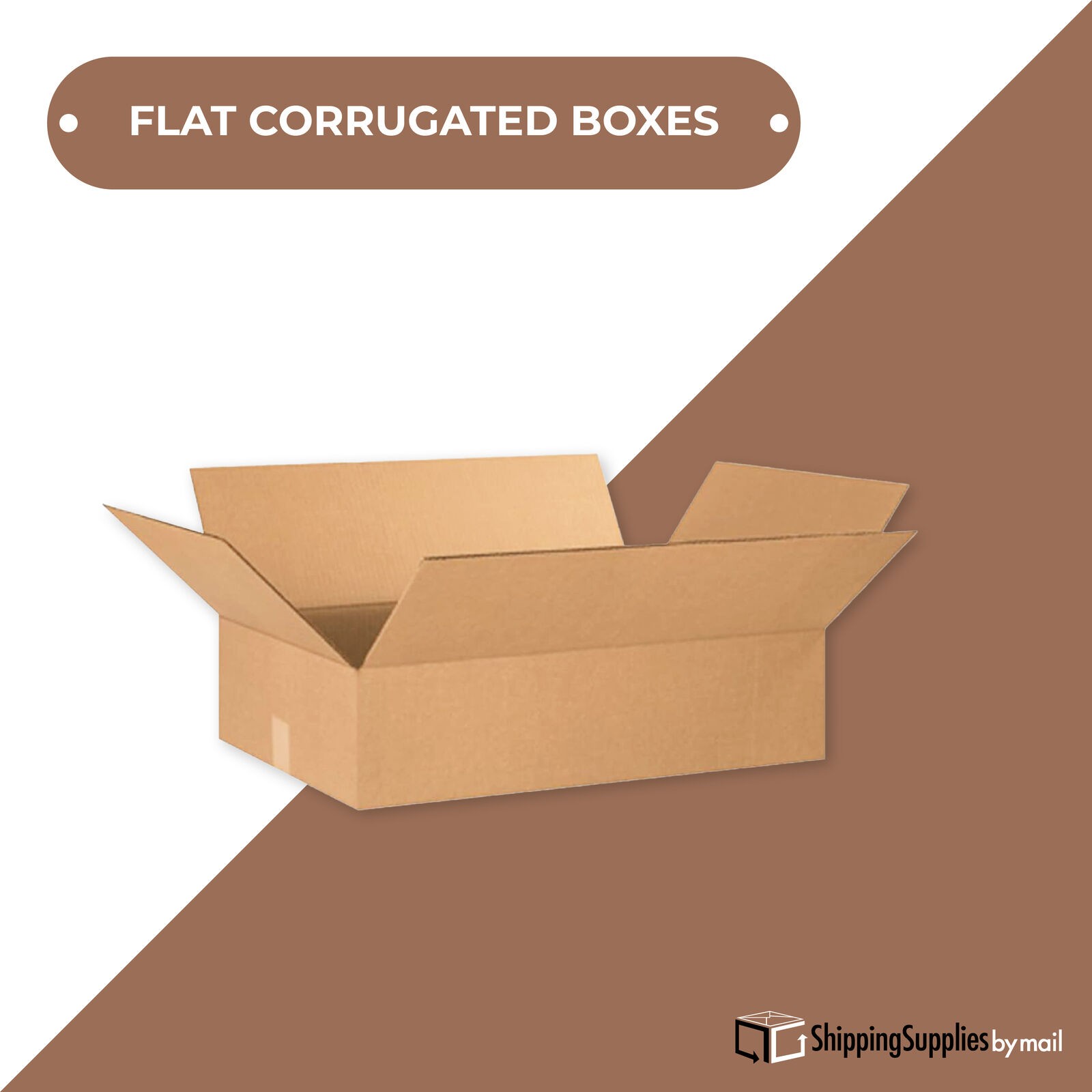 16 x 10 x 4″ Flat Corrugated Boxes, ECT-32 Brown Shipping/Moving Boxes 25/Bundle