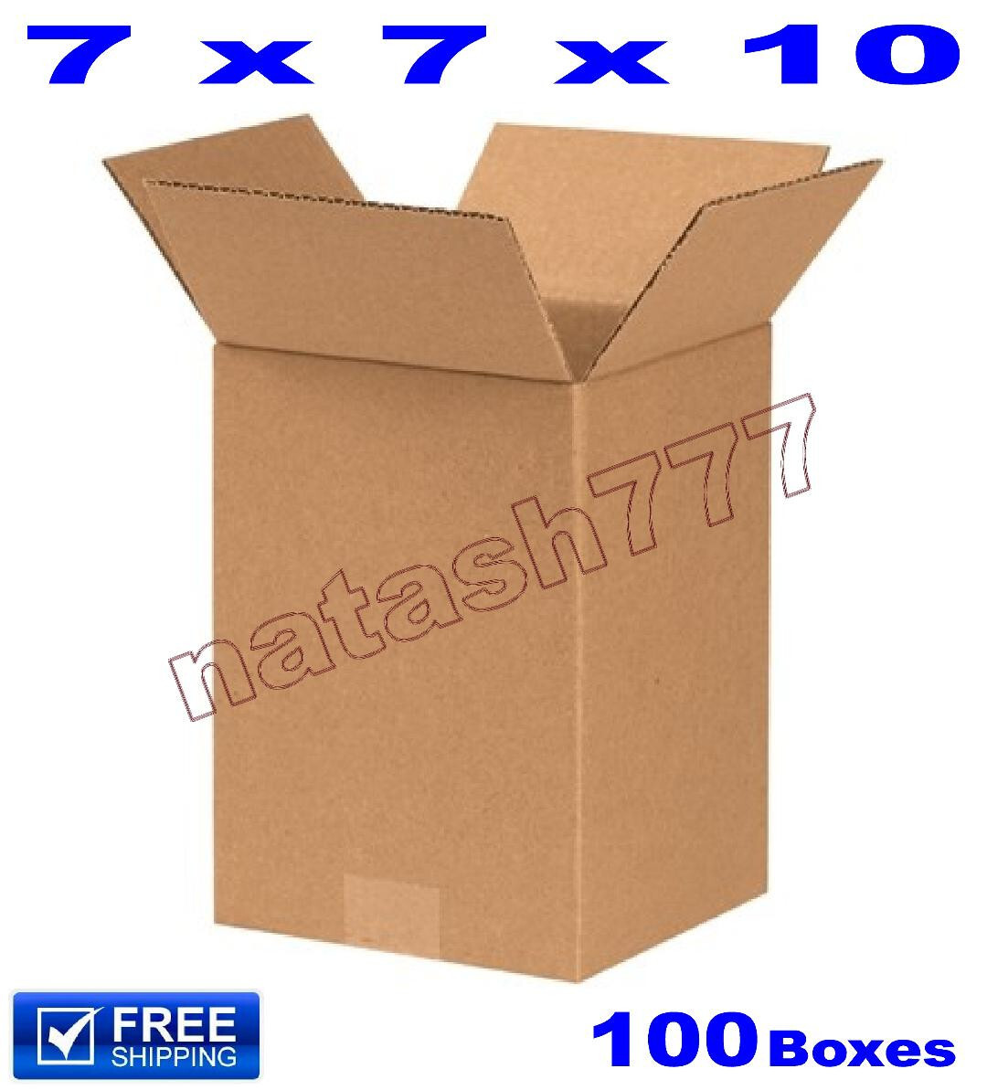 100 – 7x7x10 Cardboard Boxes 32ECT Mailing Packing Shipping Corrugated Carton