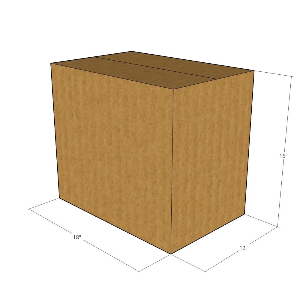 18x12x16 Corrugated Shipping Boxes 32 ECT Single-Wall, 10/Pack