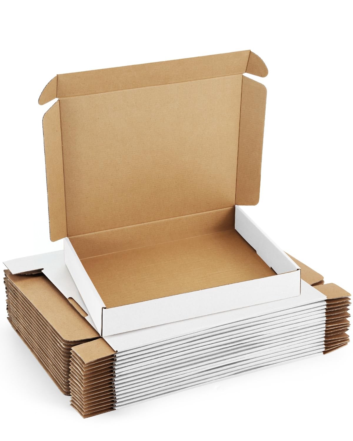 Shipping-Boxes-13x10x2 Inches: 25 Pack-Cardboard-Boxes-for-Packaging, White-S…