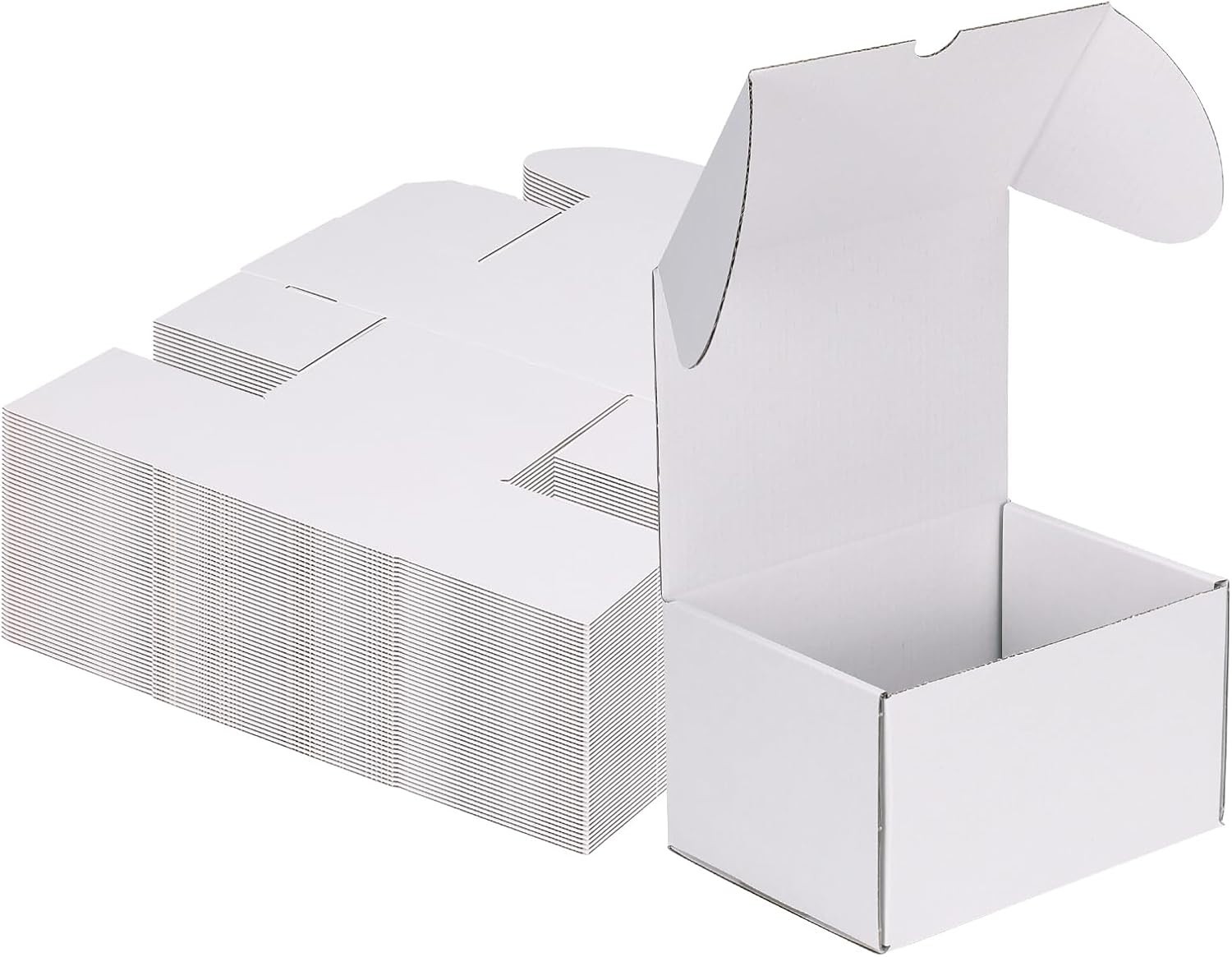 7x5x4 Inch White Cardboard Boxes 50 Pack